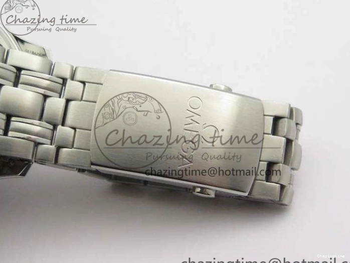 0816 Flexible Seamaster 300M SS OMF 1:1 Best Edition Black Dial Matt Black Ceramic Bezel On SS Bracelet A 8147